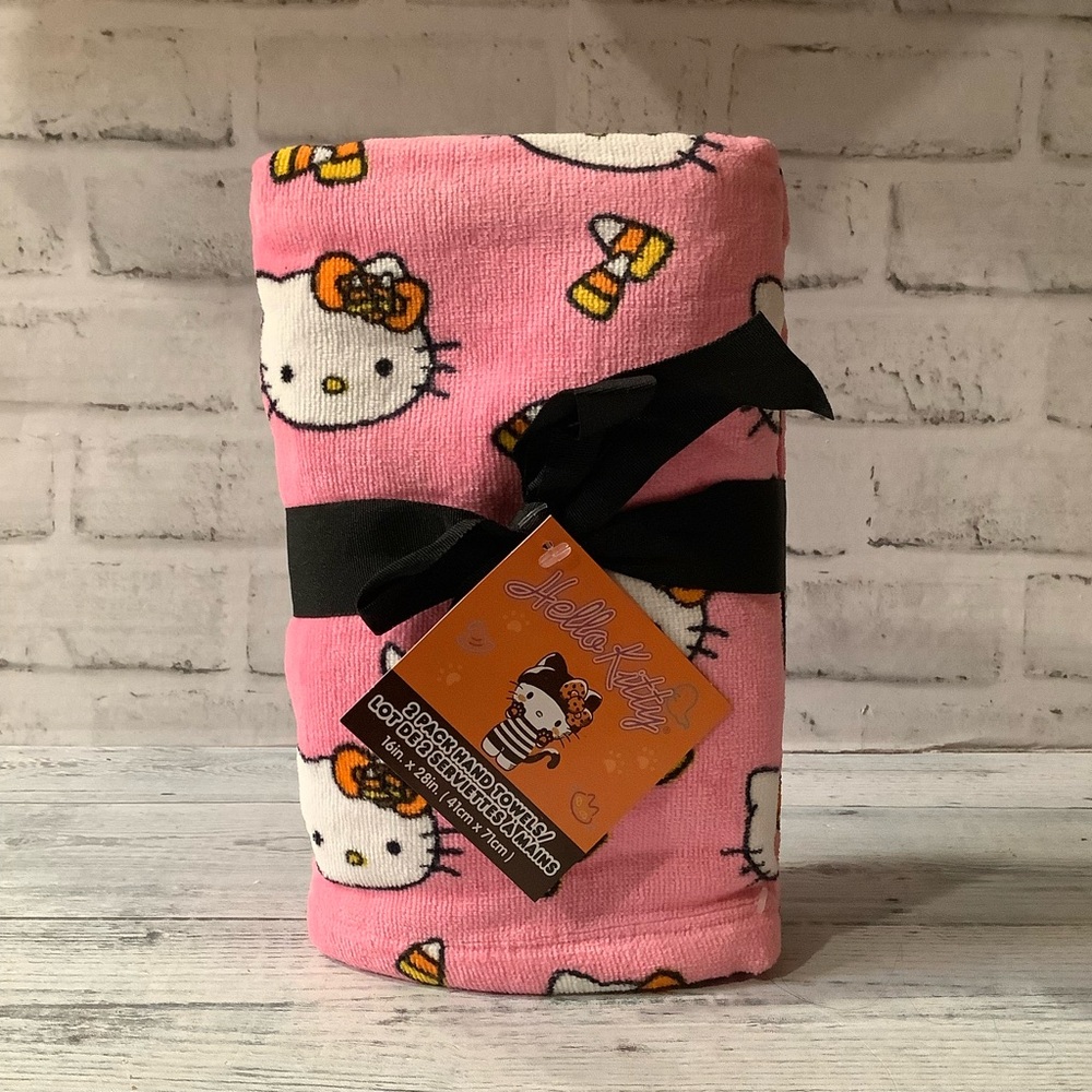 HELLO KITTY 2pk Corny Kitty Hand Towels